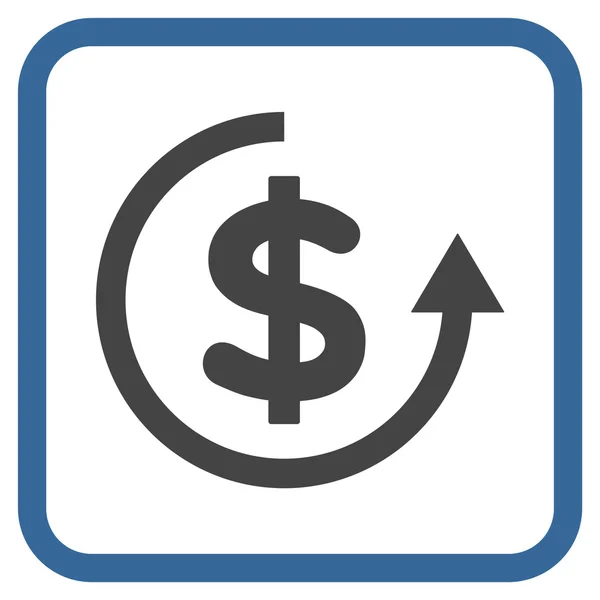 Återbetalning vektor ikonen i en ram — Stock vektor