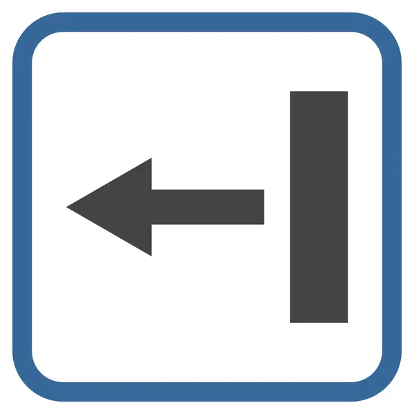 Dra vänster vektor-ikonen i en ram — Stock vektor