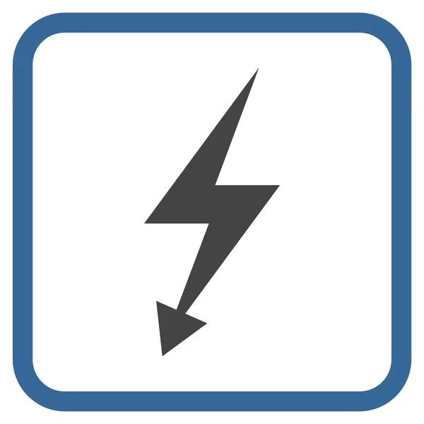 Elektrisk slagvektor Icon i et rammeverk – stockvektor