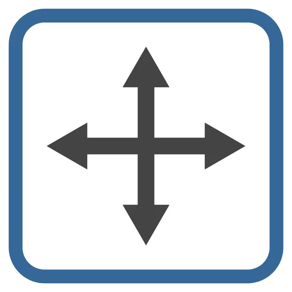 Pfeil-Vektor-Symbol in einem Rahmen erweitern — Stockvektor