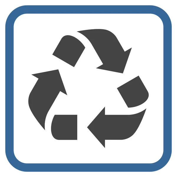 Vektor-Symbol in einem Rahmen recyceln — Stockvektor