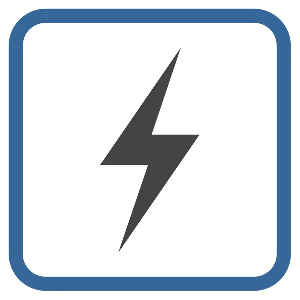 Elektriciteit Vector Icon In een Frame — Stockvector