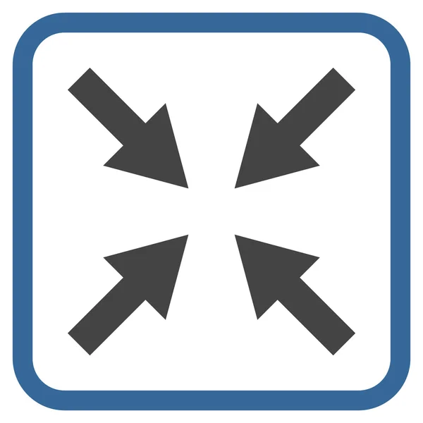 Compresser les flèches Icône vectorielle dans un cadre — Image vectorielle