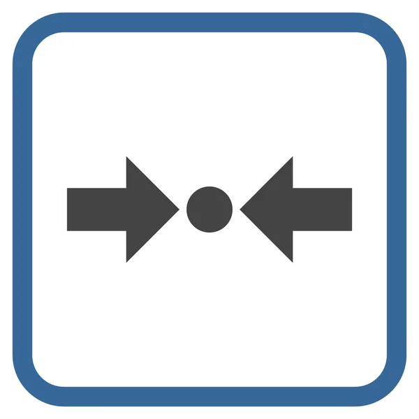 Druck horizontales Vektor-Symbol in einem Rahmen — Stockvektor