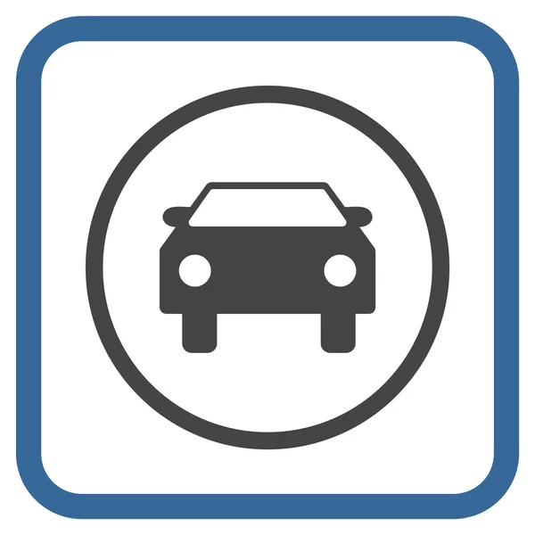 Car Vector Icon In a Frame — Stock Vector