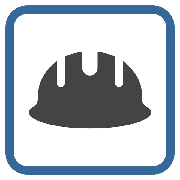 Constructor Hardhat Vector icono en un marco — Archivo Imágenes Vectoriales