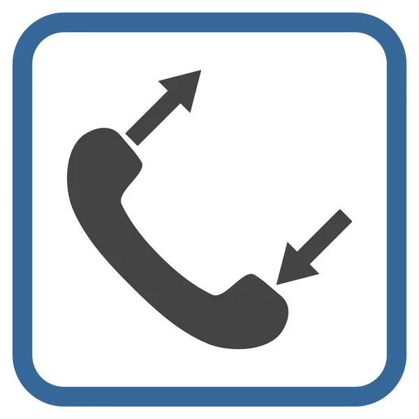 Telefon sprechendes Vektor-Symbol in einem Rahmen — Stockvektor