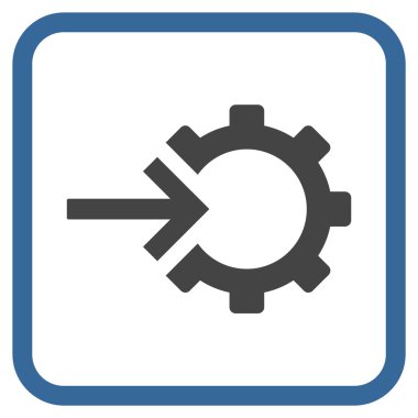 COG Tümleştirme vektör simgesi bir çerçeve içinde