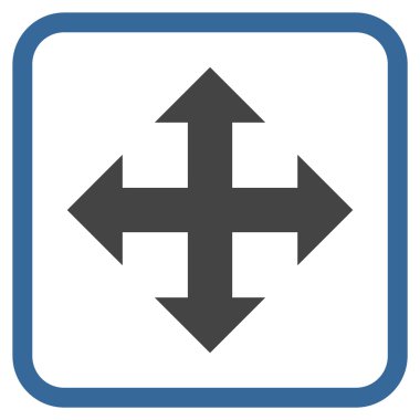 Genişletin okları vektör simgesi bir çerçeve içinde