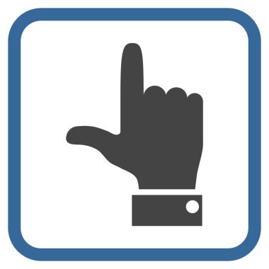 El işaretçisi vektör simgesi bir çerçeve içinde yukarı