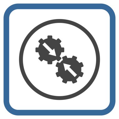 Dişli Tümleştirme vektör simgesi bir çerçeve içinde