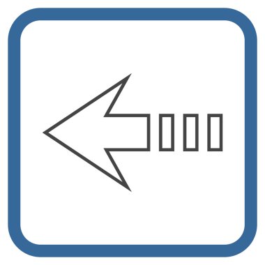 Sol vektör simgesi bir çerçevede göndermek