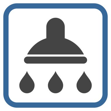 Duş vektör simgesi bir çerçeve içinde