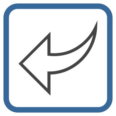 Vektör simgesi bir çerçeve içinde geri al