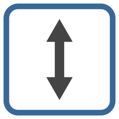 Dikey Çevir vektör simgesi bir çerçeve içinde