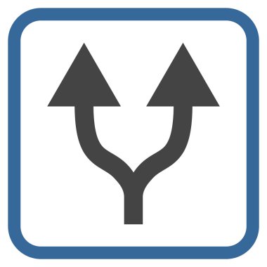 Vektör simgesi bir çerçeve içinde yukarı okları bölme