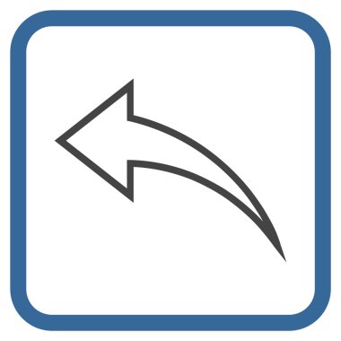 Vektör simgesi bir çerçeve içinde geri al