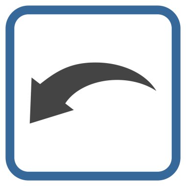 Vektör simgesi bir çerçeve içinde geri al