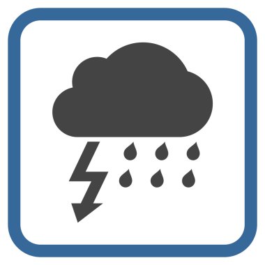 Fırtına vektör simgesi bir çerçeve içinde