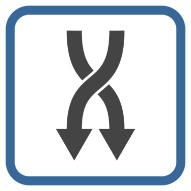 Vektör simgesi aşağı okları bir çerçevede shuffle