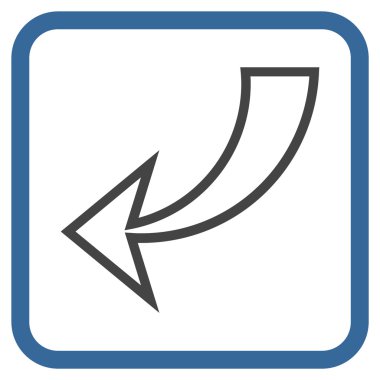 Vektör simgesi bir çerçeve içinde geri al