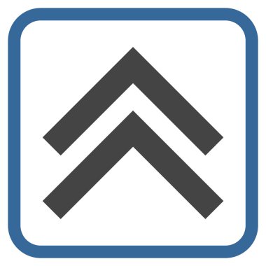 Vektör simgesi bir çerçeve içinde yukarı kayması