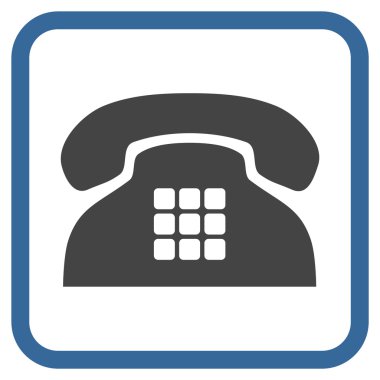 Sesi telefon vektör simgesi bir çerçeve içinde