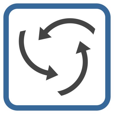 Oklar vektör simgesi bir çerçevede girdap