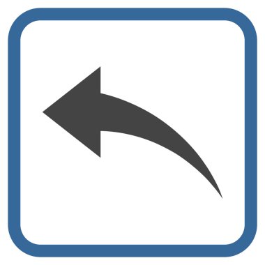 Vektör simgesi bir çerçeve içinde geri al