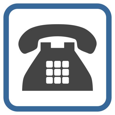 Sesi telefon vektör simgesi bir çerçeve içinde