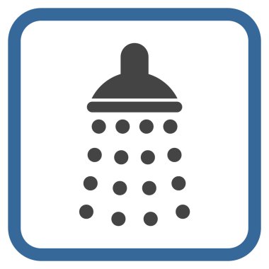 Duş vektör simgesi bir çerçeve içinde