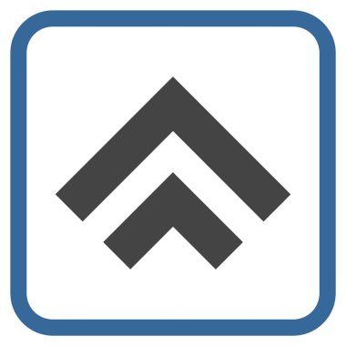 Vektör simgesi bir çerçeve içinde yukarı kayması