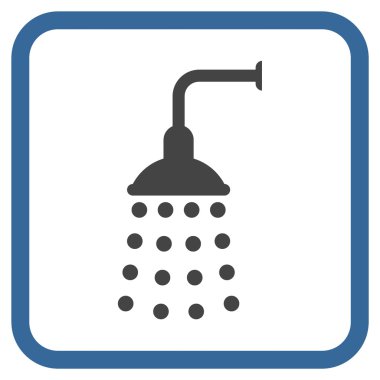 Duş vektör simgesi bir çerçeve içinde