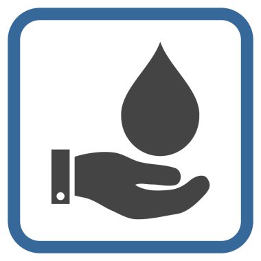 Su Servisi vektör simgesi bir çerçeve içinde