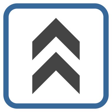 Vektör simgesi bir çerçeve içinde yukarı kayması