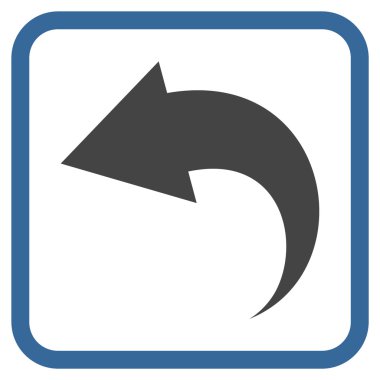 Vektör simgesi bir çerçeve içinde geri al