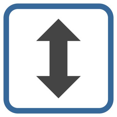 Dikey Exchange oklar bir çerçeve içinde simge vektör