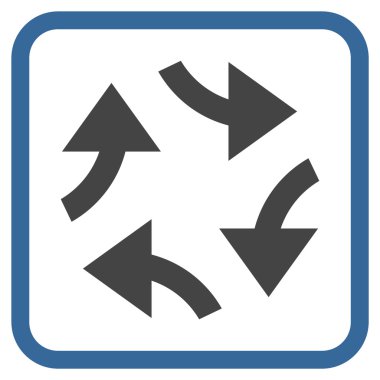 Oklar vektör simgesi bir çerçevede girdap