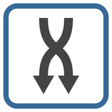 Vektör simgesi aşağı okları bir çerçevede shuffle