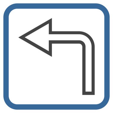 Sol vektör simge bir çerçevede açmak