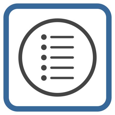 Öğeleri vektör simgesi bir çerçeve içinde