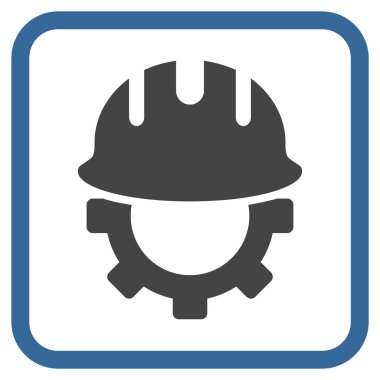 Geliştirme işçisi vektör simgesi bir çerçeve içinde