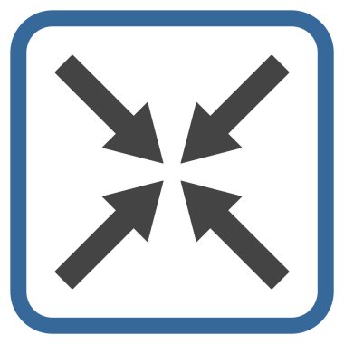 Merkezi oklar bir çerçeve içinde simge vektör