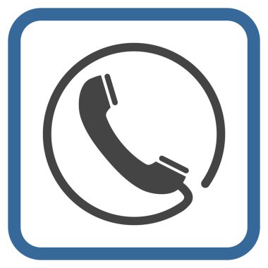 Telefon vektör simgesi bir çerçeve içinde