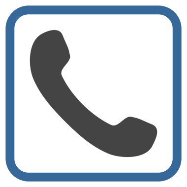 Telefon alıcı vektör simgesi bir çerçeve içinde