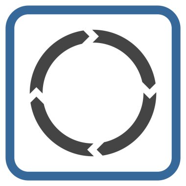 Döndürme vektör simgesi bir çerçeve içinde