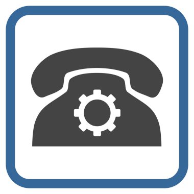 Telefon ayarları vektör simgesi bir çerçeve içinde