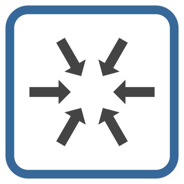 Kompakt oklar bir çerçeve içinde simge vektör