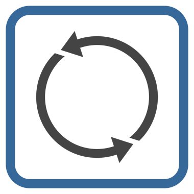 Geri dönüşüm vektör simgesi bir çerçeve içinde