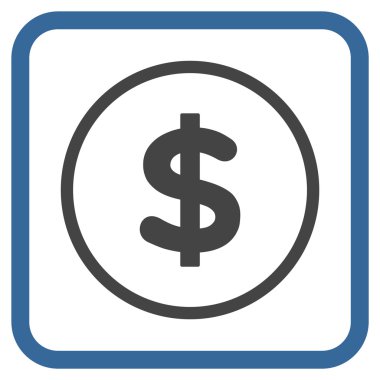 Doları vektör simgesi bir çerçeve içinde